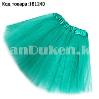 Юбка пачка детская для танцев 30 см, цвет морской волны