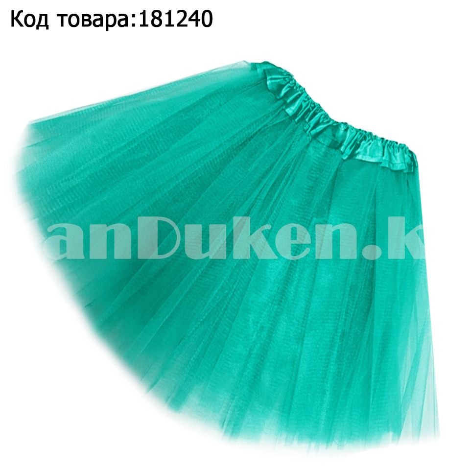 Юбка пачка детская для танцев 30 см, цвет морской волны