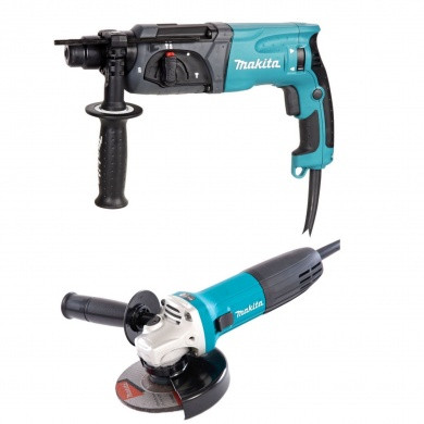 Набор электроинструмента Makita DK0120 (перфоратор HR2470,болгарка GA5030)