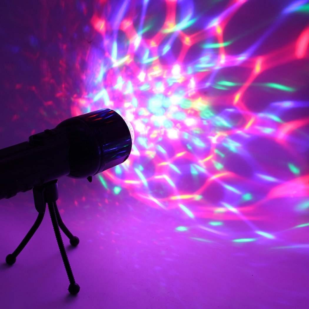 Светодиодный цветной LED проектор на штативе 2-в-1