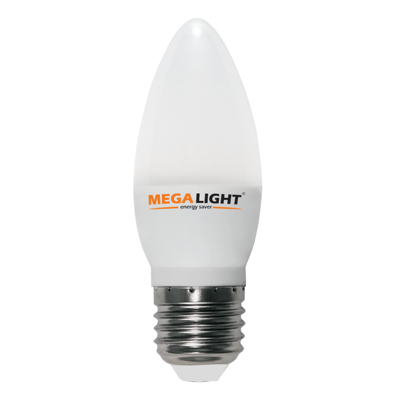Лампа LED C37 "Свеча" 10w 230v 4000K E27 MEGALIGHT (10/100)