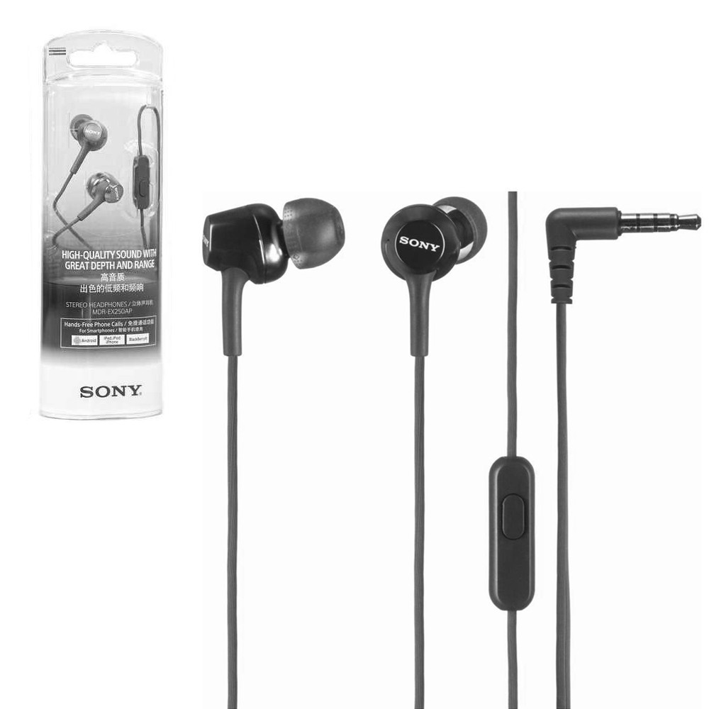 Гарнитура Sony MDR-EX250AP, Black