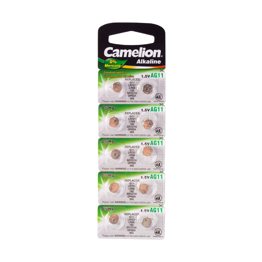 Alkaline AG11-BP10(0%Hg), (10 шт), Camelion, батарейка