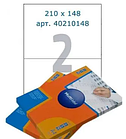 Этикетки самоклеящиеся Multilabel, А4, 210 х 148 мм., 2 шт/лист, 100 л.