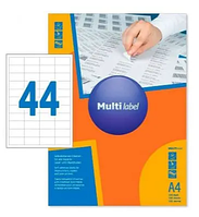 Этикетки самоклеящиеся Multilabel, А4, 48,5 х 25,4 мм., 44 шт/лист, 100 л.