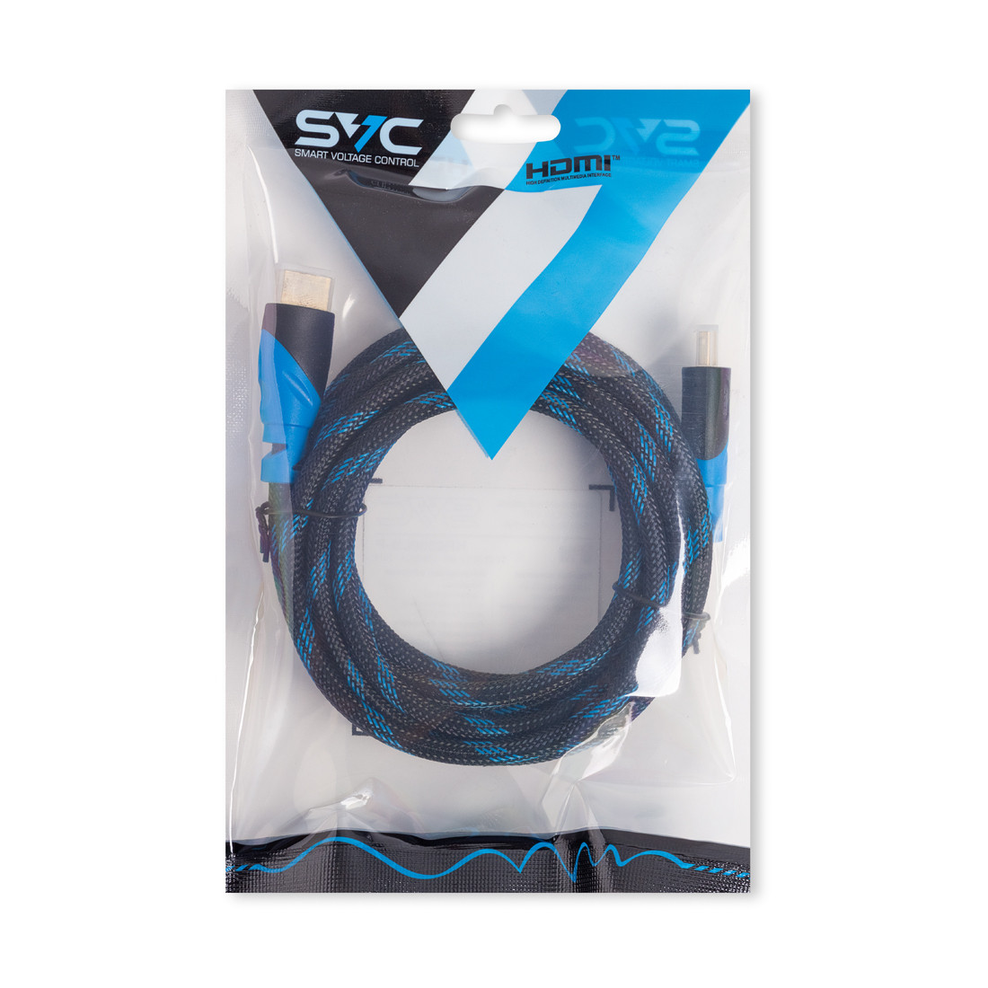 Интерфейсный кабель, HDMI-HDMI, SVC, HR0300LB-P, 30В, Голубой, Пол. пакет, 3 м