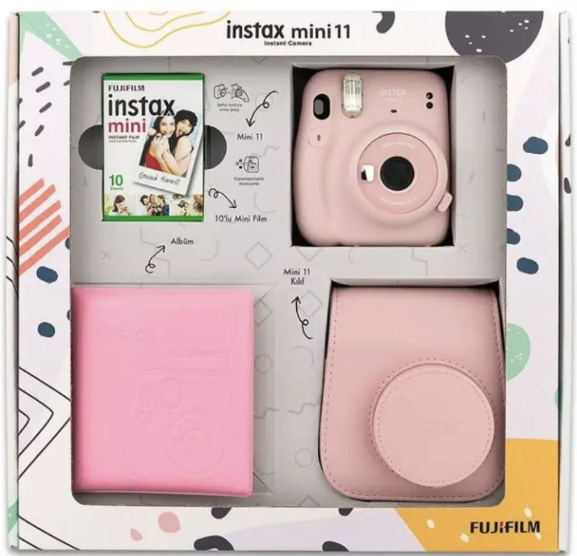 ПОДАРОЧНЫЙ НАБОР Фотоаппарат Fujifilm Instax Mini 11 Blush Pink (румяный розовый) - фото 1 - id-p84687326