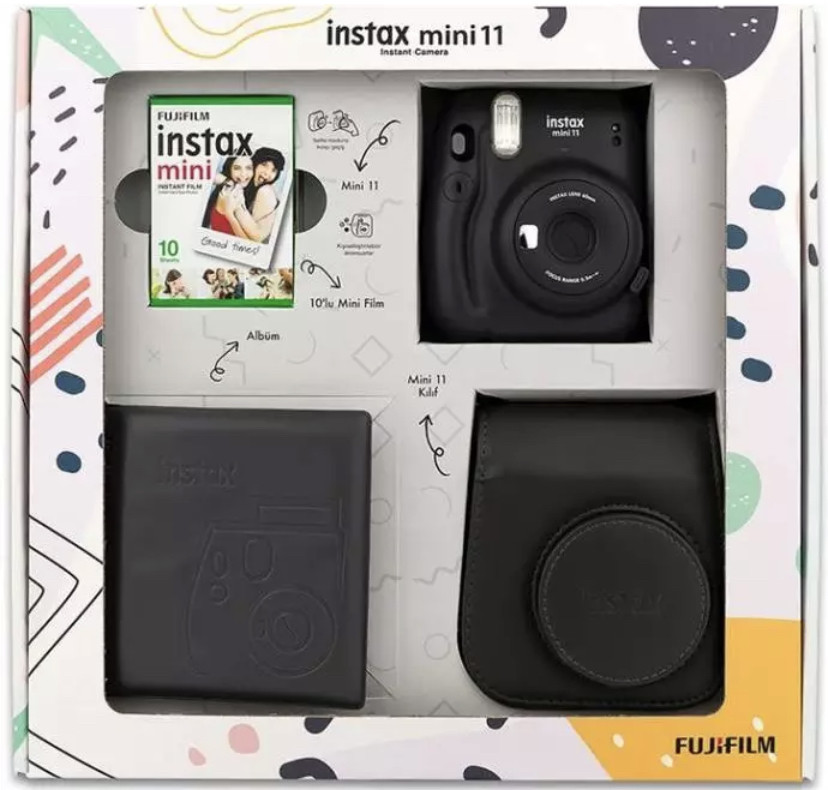 ПОДАРОЧНЫЙ НАБОР Фотоаппарат Fujifilm Instax Mini 11 Charcoal Grey (Серый уголь) - фото 1 - id-p84687331