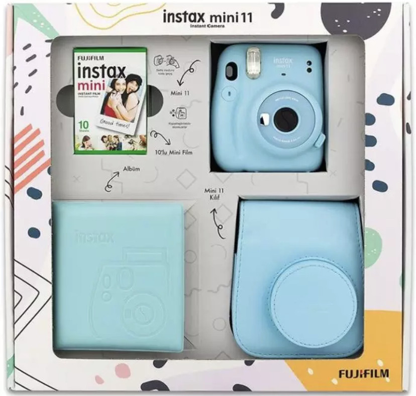 ПОДАРОЧНЫЙ НАБОР Фотоаппарат Fujifilm Instax Mini 11 Sky Blue (Небесно Голубой)