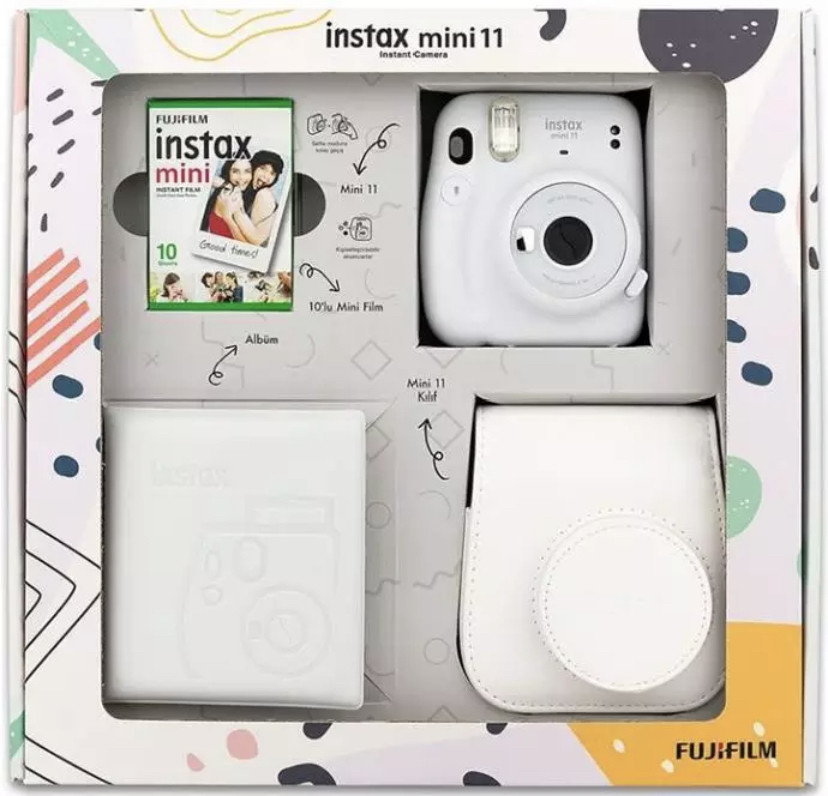 ПОДАРОЧНЫЙ НАБОР Фотоаппарат Fujifilm Instax Mini 11 Ice White (Белый Лед)