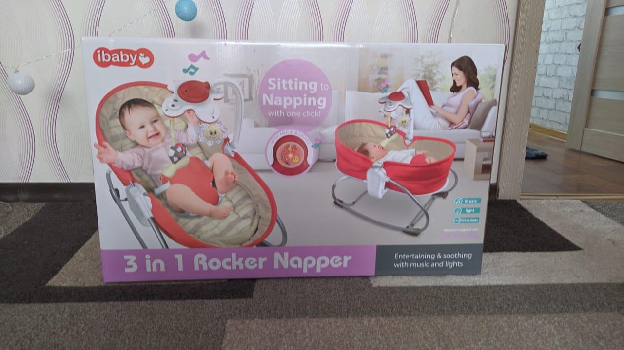 Люлька-баунсер Ibaby Rocker Napper красный - фото 6 - id-p84714277