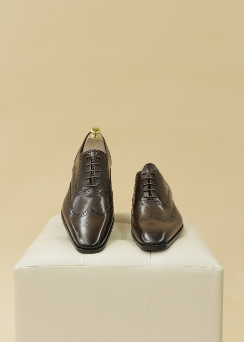 Кожаные туфли «Оксфорды» (коричневые)