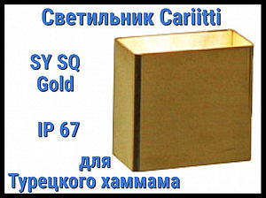 Светильник для турецкого хаммама Cariitti SY SQ (Золото, IP67)