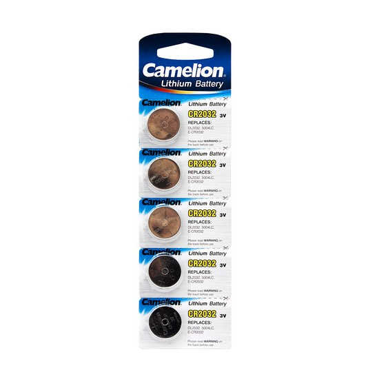 Camelion, Lithium CR2032-BP5, (5 шт), батарейка