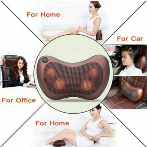 Массажер-подушка с нефритовыми роликами и подогревом CAR & HOME Massage Pillow - фото 4 - id-p84760479