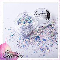 Дизайн для ногтей Соты "Диско" №04 "Serebro collection", цвет: фиолетовый