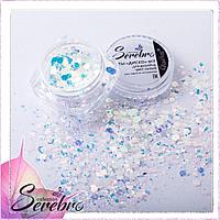 Дизайн для ногтей Соты "Диско" №07 "Serebro collection", цвет: белый