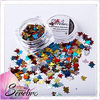 Дизайн для ногтей "Кленовые листья" №2 "Serebro collection"