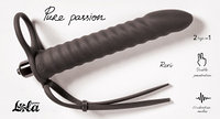Вибронасадка для Двойного Проникновения Pure Passion Rori Black 1205-01lola