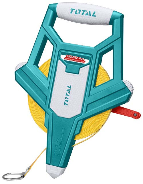 Рулетка 100м фибергласовое полотно TOTAL арт.TMTF121006, фото 1