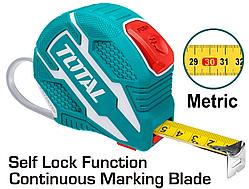 Рулетка 5м с автостопом TOTAL арт.TMT126252M