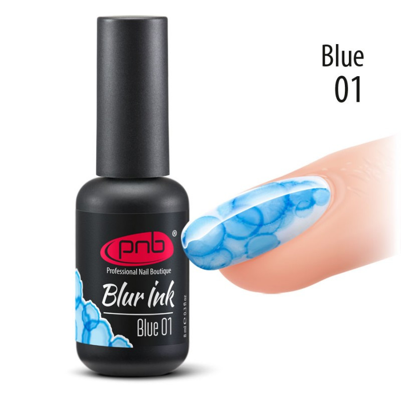 Аква-чернила для дизайна ногтей PNB / Blur ink № 1 "Blue"