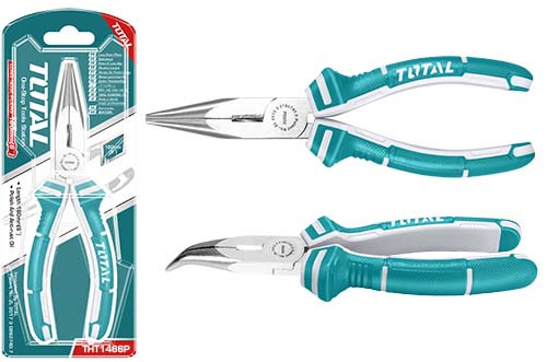 Тонкогубцы изогнутые TOTAL арт.THT1466P, фото 1