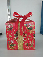 Коробка для Новогодних подарков Дед Мороз 13*13 см