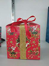 Коробочка для подарков Новогодний Дед Мороз 15*15  см
