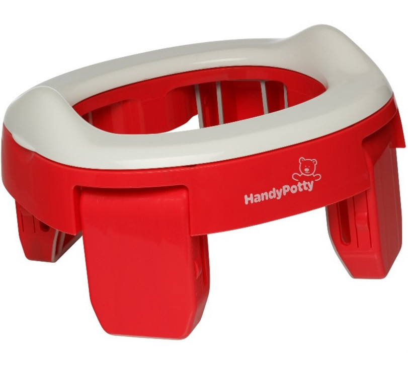 2 в 1 : Горшок дорожный + насадка на унитаз HandyPotty Коралловый (Roxy Kids, Россия)