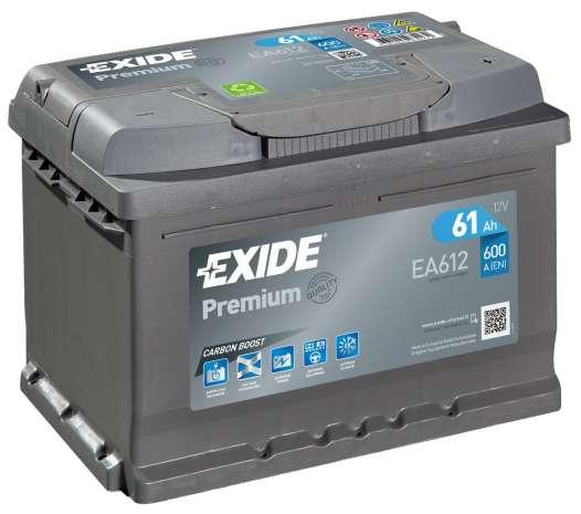 Аккумулятор EXIDE Premium EA612 61Ah 600A (EN) - фото 1 - id-p84815206