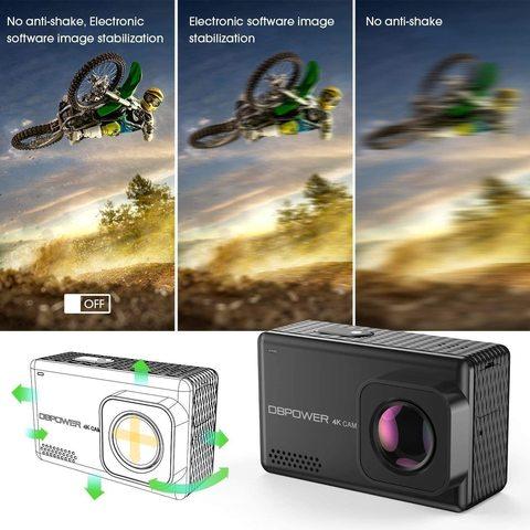 Action-камера с оптическим стабилизатором изображения DBPOWER EX7000 PRO 4K с touch-screen - фото 6 - id-p84815901