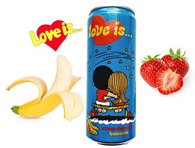 LOVE is Газ напиток Клубника - Банан (Синий) 330ml /12шт-упак/
