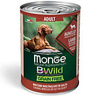 2614 Monge BWild GF, All Bread Adult Lamb, влажный корм для взрослых собак всех пород с ягнёнком, банка 400гр.