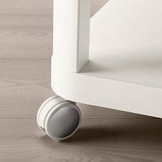 Стол приставной на колес ТИНГБИ белый 64x64 см ИКЕА, IKEA, фото 2