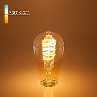 Лампа светодиодная FDL 8W 3300K E27 BLE2717 (ST64 спираль тонированный)