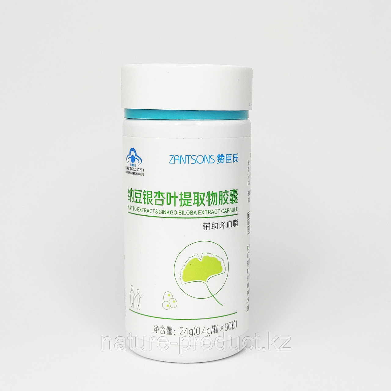 ZANTSONS NATTO & GINKGO BILOBA EXTRACT Гинкго Билоба и Натто 400 мг. 60 капсул