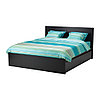 Кровать каркас с 4 ящика МАЛЬМ черно-коричневый Лонсет 180x200  ИКЕА, IKEA