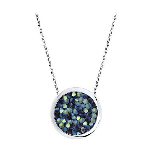 Колье SOKOLOV серебро с родием, кристалл swarovski fine rocks , многокаменка 94070121 размеры - 40 45