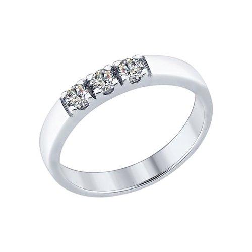 Кольцо из серебра со Swarovski Zirconia SOKOLOV 89010059 размеры - 16,5 17 17,5 18 18,5 19 19,5