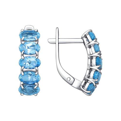 Серьги из серебра с топазами SOKOLOV 92021028