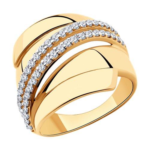 Кольцо DIAMANT (SOKOLOV) серебро с позолотой 93-110-00425-1 размеры - 16,5 18,5 19 19,5