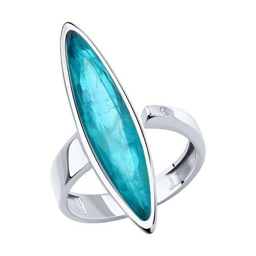 Кольцо DIAMANT (SOKOLOV) серебро с родием, фианит, "каратник" 94-110-00523-2 размеры - 17,5