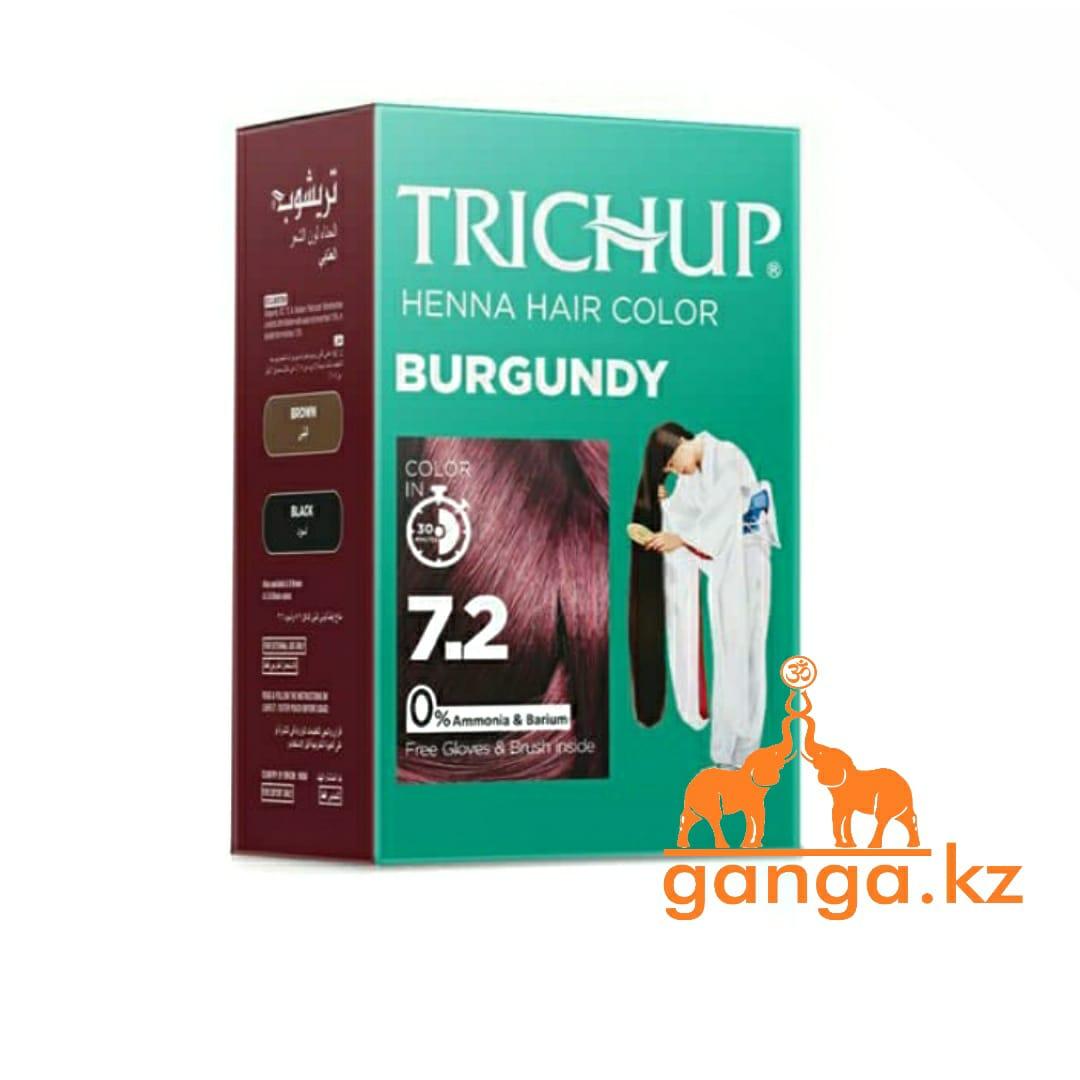 Краска Тричап на основе хны Бургунди (Henna hair color TRICHUP), 6 пакетиков по 10 грамм