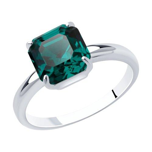 Кольцо SOKOLOV серебро с родием, кристалл swarovski 94013125 размеры - 15,5 16,5