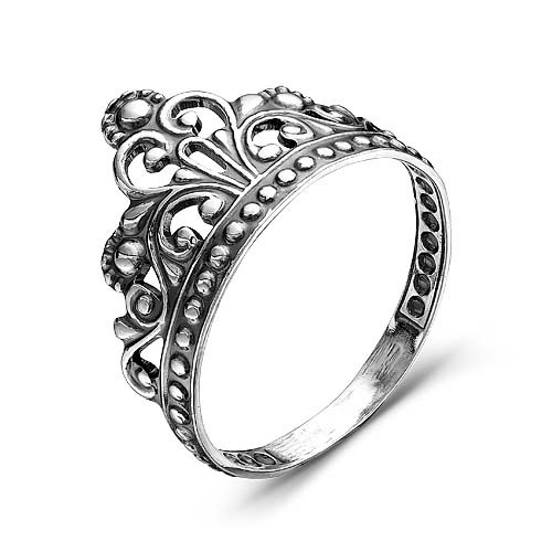 Кольцо Красная Пресня из черненного серебра, корона 2307984
