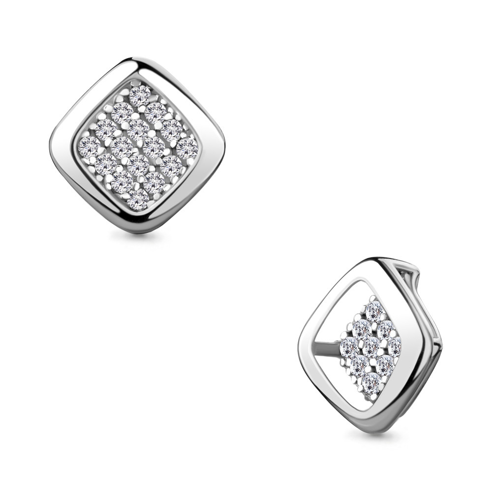 Подвеска Aquamarine серебро с родием, фианит, фантазия 21249А.5