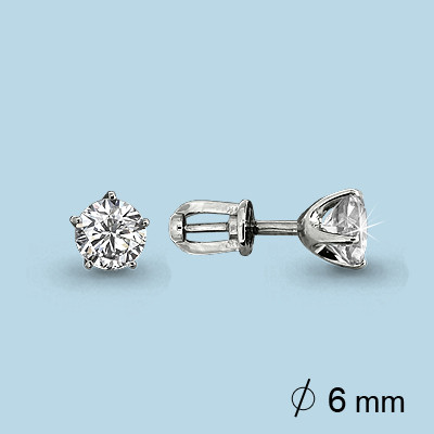 Серьги Aquamarine серебро с родием, фианит, "каратник" 43645.5