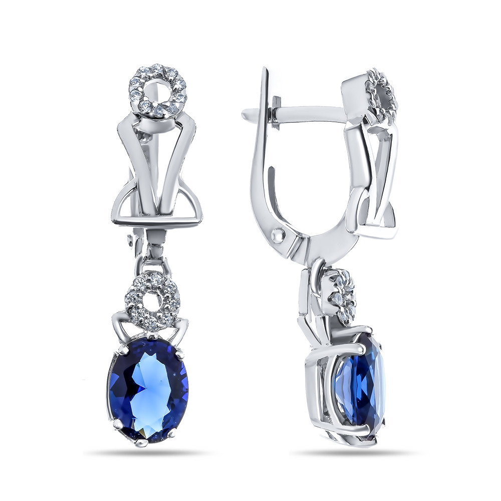 Серьги Teosa серебро с родием 20-207-SPC