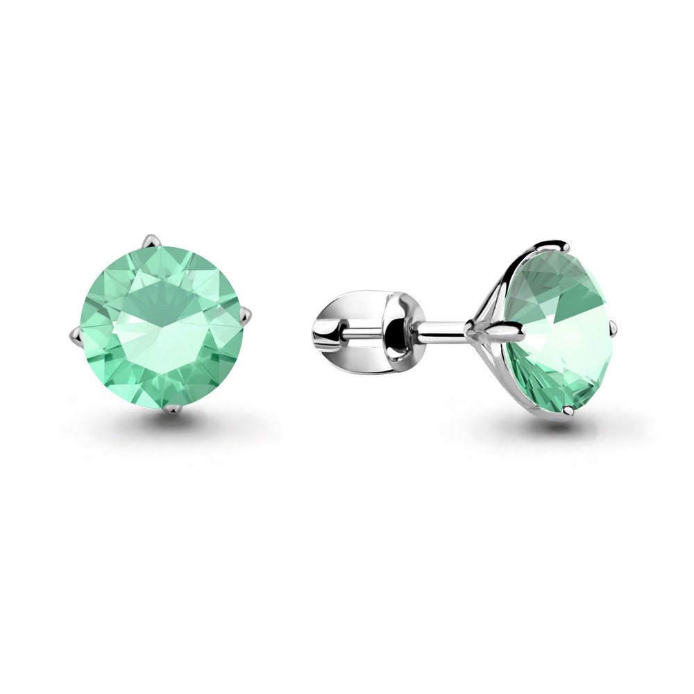 Серьги Aquamarine серебро с родием 46044101З.5